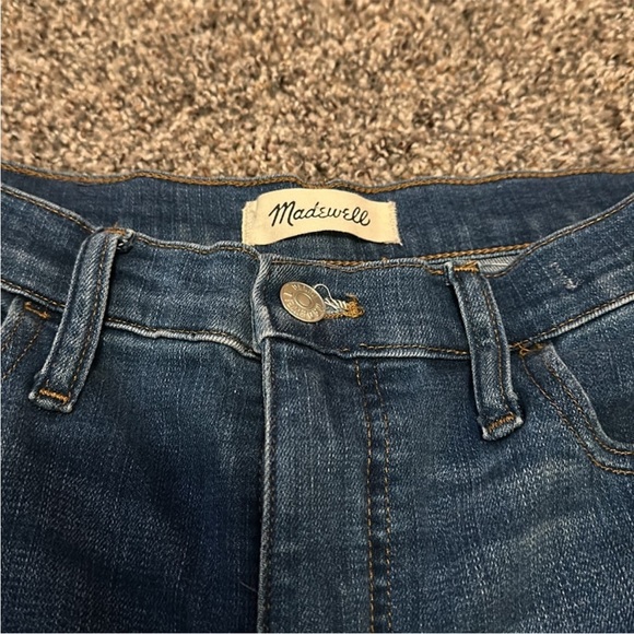 Madewell Classic Blue Denim Jeans. High Rise Roadtripper. - Picture 2 of 5